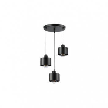 3xE27-Elza-piekarināmā  lampa, apaļa, melna