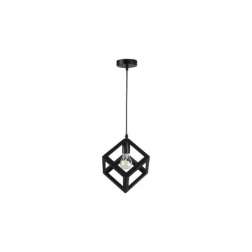 Griestu  lampa  E27  Cube , melna