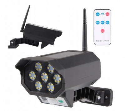 Solārā  lampa  "Kameras  butaforija" ar  pulti