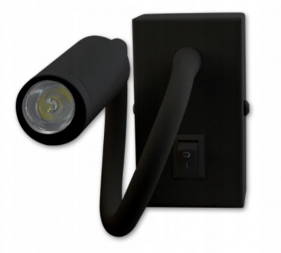 Sienas  LED  lampa  lasīšanai  Leo  3W  4000K  melna