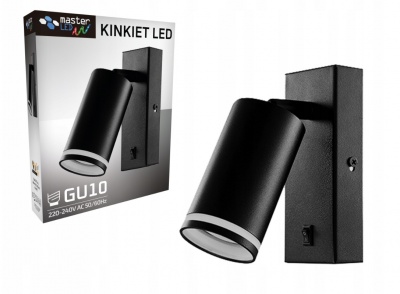 GU10  lasīšanas  sienas  lampa  55mm  melna