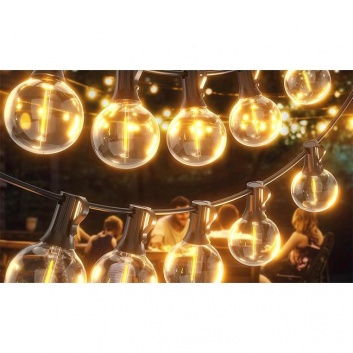 Saules  LED  virtene  15m , 15x E12 , 2700K  ar  tālvadības  pulti