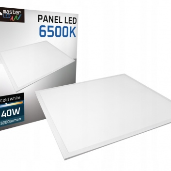 Masterled  kvadrātveida  griestu  lampa  59,5 x  59.5 x0,8 cm  balta  6500K