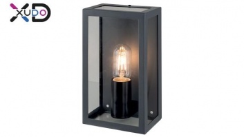 XD-QA100B  E27  LED  sienas  lampa  IP44  Stikls  melns