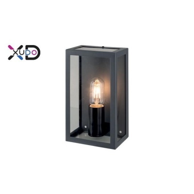 XD-QA100B  E27  LED  sienas  lampa  IP44  Stikls  melns