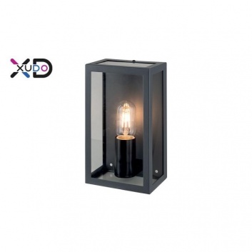 XD-QA100B  E27  LED  sienas  lampa  IP44  Stikls  melns