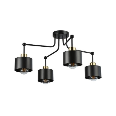 4xE27  griestu  lampa  ELZA  melna
