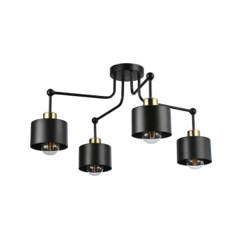 4xE27  griestu  lampa  ELZA  melna