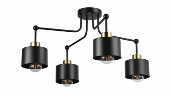 4xE27  griestu  lampa  ELZA  melna