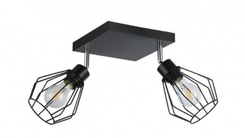 2xE27  Otto  griestu  lampa, grozāma, melna