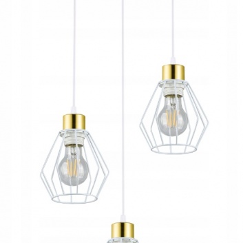 3xE27  Otto  piekaramā  lampa , balts + zelts