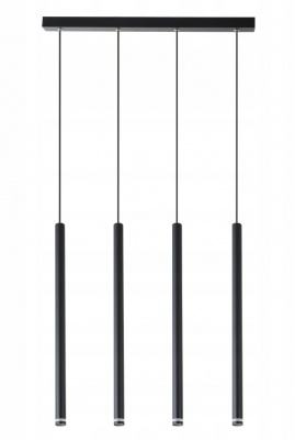 Piero  G9 x4  piekaramā  lampa,  melns  kabelis