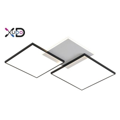 XD-LA102  LED  lustra  57W  79x58cm  melna  CCT  ar  tālvadības  pulti