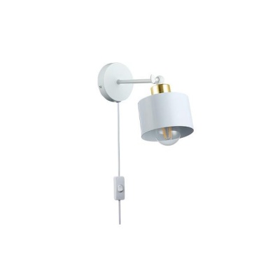 E27  sienas  lampa  Elza grozāma , balts + zelta  ar vadu