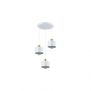 3xE27  piekarināmā  lampa  Elza  apaļa , balta + zelta