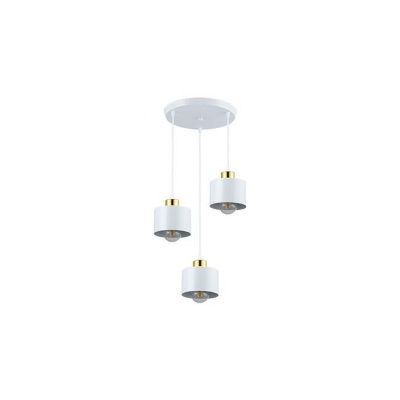3xE27  piekarināmā  lampa  Elza  apaļa , balta + zelta