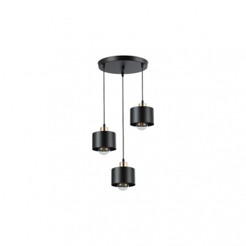 3xE27  Elza  piekarināmā  lampa , apaļa , melna,vara