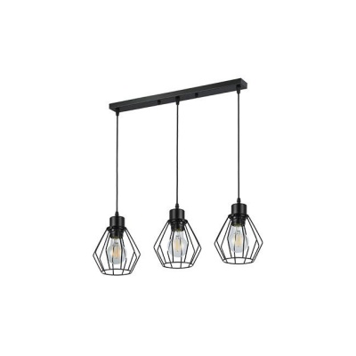 3xE27  Otto  50cm  piekarināmā  lampa , melna