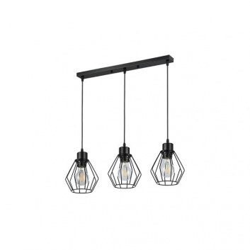 3xE27  Otto  50cm  piekarināmā  lampa , melna
