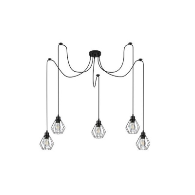 LED  lustra 5 x E27  Otto , melna