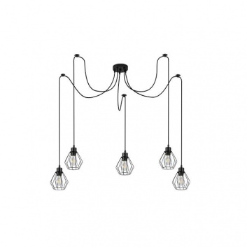 LED  lustra 5 x E27  Otto , melna