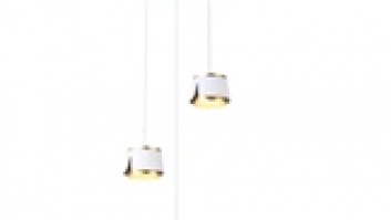 XD-IK259W  piekaramā  lampa 3 x GX53 , balts + zelta , apaļa