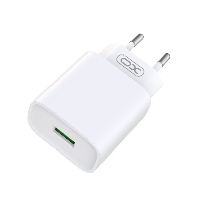 XO  sienas  lādētājs  CE02D  QC  3.0  18W  1x USB  balts