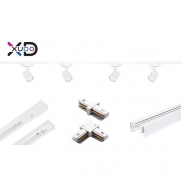 XD-IT201W  Tracklight  1-fāzes  4xGU10  balts  1,5 m