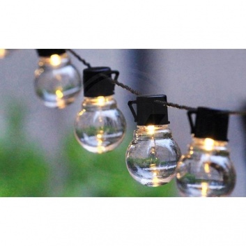 LED  virtene  uz  saules  baterijām  10  LED  335cm , apaļas