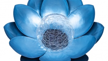 SUNARI  LED  dārza  uz  saules  enerģijas  dekors  FLS-70  Lotus  Flower  Blue  3000K  600mAh  Ni-MH