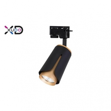 XD-IK252B  sliedes  1-fāzes  GU10  melns+zelts  lampa