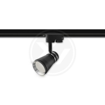 1-fāzes  sliedes  sistēmas  GU10  Silvio  60mm  lampa , melna