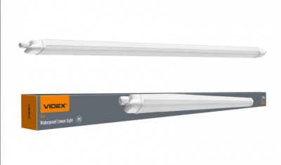 Mitrumizturīgs  lineārs  LED  gaismeklis  40W , 1265mm , 6400Lm , 5000K , IP65 , VIDEX , VL-BNWL04-40125