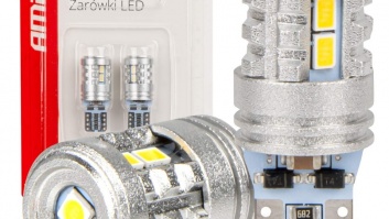 LED  spuldzes  STANDARD  T10  W5W  6x3020 + 1x3030  SMD  White  12V/24V  AMIO-03718