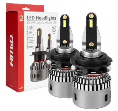 LED  spuldzes  K3  Series  H7-1  12V  6000K  canbus  AMIO-03684