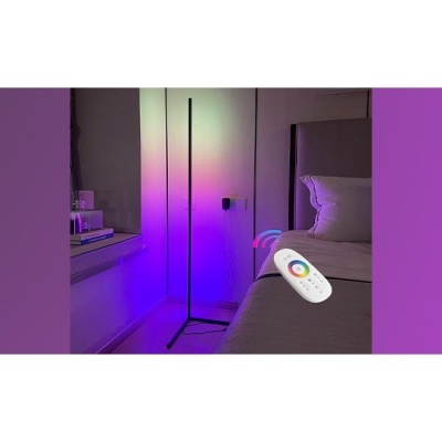 RGB  LED  stāvlampa  20W  140cm  melna