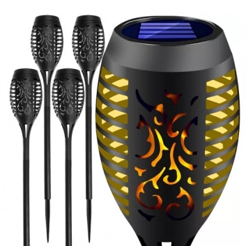 Saules  dārza  lampa - lāpa , komplektā 4 gab , 23560