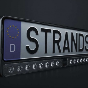 Legālais  tālo  gaismu  papildlukturis  ar  numura  turētāju  NUUK E-LINE DUO BLACK LED BAR 2X10″