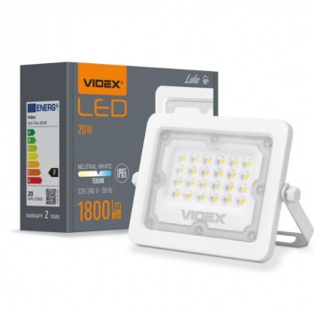 VIDEX  LED  prožektors  20W, 1800LM  5000K  VLE-F2e-205W