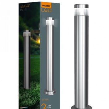 VIDEX  LED  dārza  gaismeklis  3W 600MM, 300LM 2700K, IP54 VIDEX-LUKA-SILVER  VL-AR05-03062S