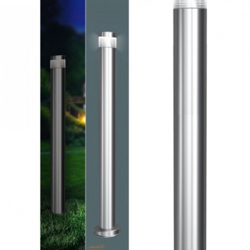 VIDEX  LED  dārza  gaismeklis  3W 800MM, 300LM 2700K, IP54 VIDEX-LUKA-SILVER  VL-AR05-03082S