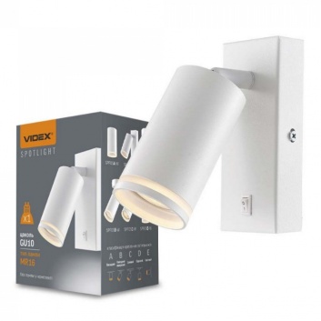 VIDEX  sienas  lampa  GU10-KENT-WHITE, BALTA  VL-SPF05E-W