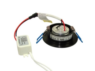 LED  iebūvējamais  gaismeklis  DEE  1*3W  silti balts
