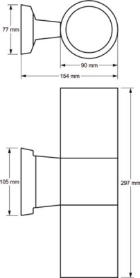 Kiltor  2x GU10  melns  fasādes  armatūra