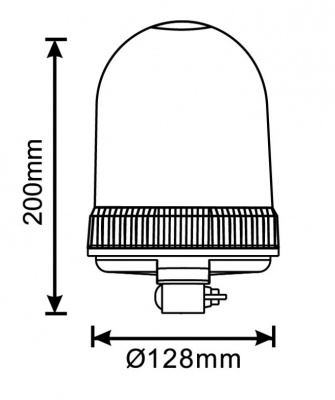 Brīdinājuma  bākuguns  24x LED*3W  R65  R10  , masta