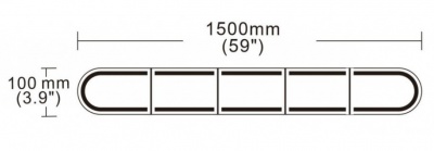 LED  bākuguns  panelis  1500x100x45mm  R65  R10  DARK