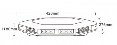 LED  bākuguns  panelis  420x276x80mm  R65  R10