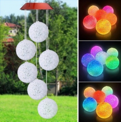 LED  saules  enerģijas  kristāla  bumbiņas