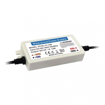 LED  barošanas  bloks  Ultra  PC  12V  12W  1A  IP67