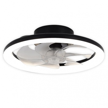 Led  griestu  lampa  ar  flip  funkciju , 36W+15W , 3CCT  ,ventilators , 40cm , melna